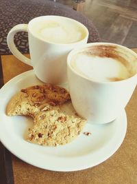 Coffee cup on table