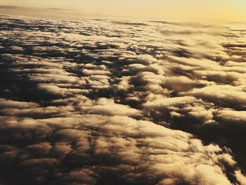 Aerial view of clouds in sky