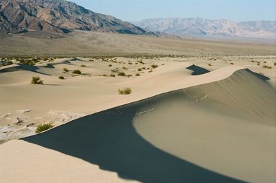 Scenic view of desert against sky