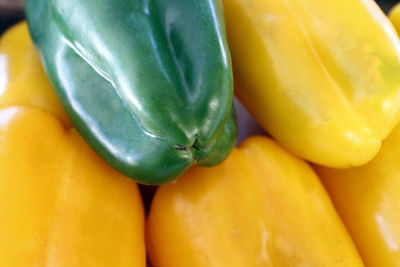 Close-up of bell peppers for sale in market