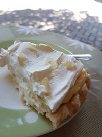 Close-up of bread in plate