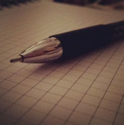 Close-up of book on table