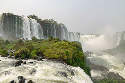 Scenic view of waterfall