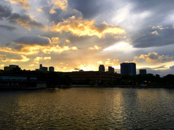 Sunset over river