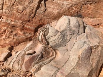 Low angle view of rock formation