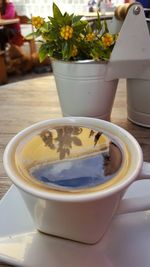 Close-up of drink on table