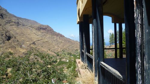 View of mountain range against sky