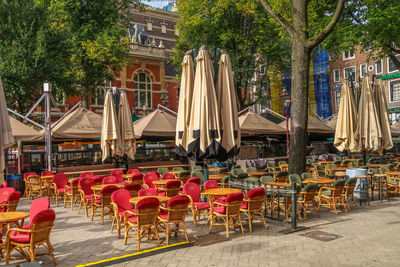 Amsterdam, netherlands. october 2022. the terraces on the leidseplein in amsterdam.