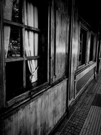 Close-up of abandoned window