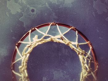 Close-up of basketball hoop