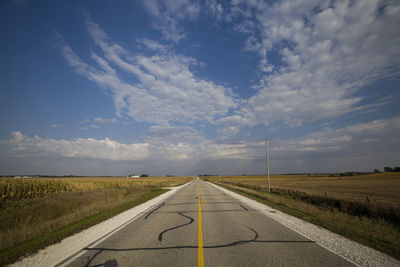 Road against sky