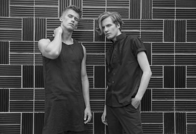 Woman with arms raised