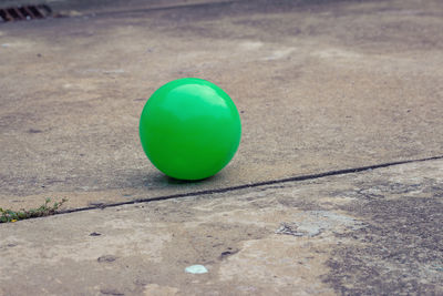 High angle view of ball on field