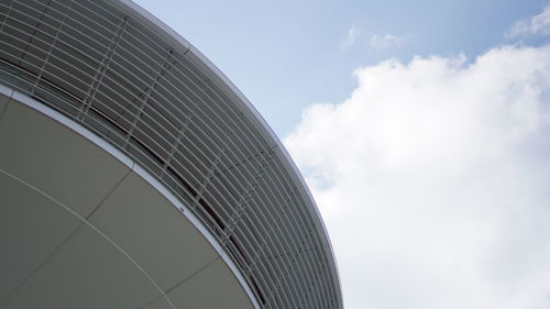 Low angle view of modern building against sky