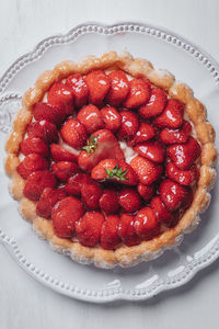 View of dessert in plate