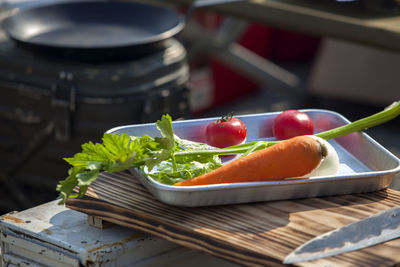 Close-up of ingredients on table