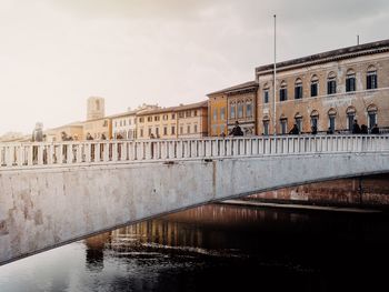 Bridge over river against sky