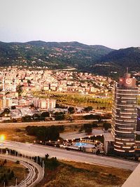 High angle view of cityscape