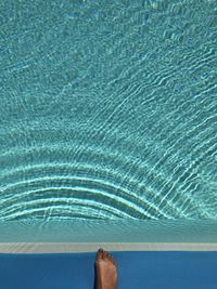 Low section of woman by swimming in pool