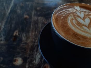 Close-up of coffee on table