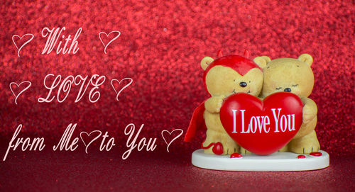 Close-up of text on red