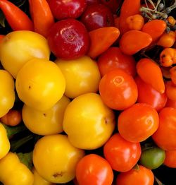 Full frame shot of oranges at market