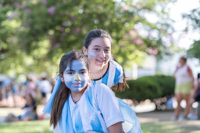 Argentinian girls celebrating victory soccer qatar 2022 world cup