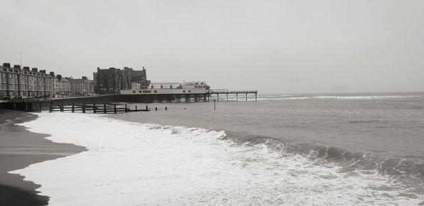 Aberystwyth beach on a rainy day 