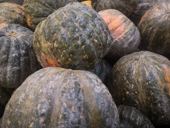 Full frame shot of pumpkins at market