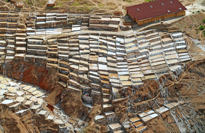 High angle view of building