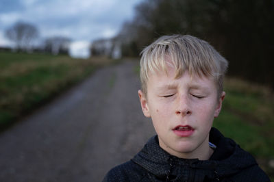Close-up of boy