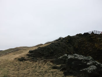 Scenic view of landscape against clear sky