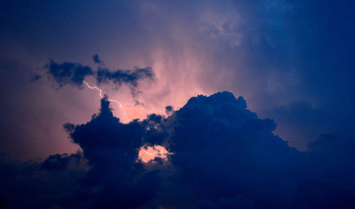 Low angle view of sky at night