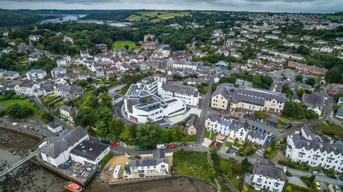 High angle view of cityscape