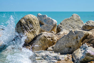 Rocks in sea