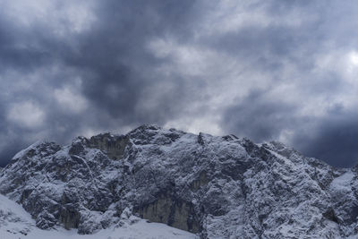 Snow covered mountain against sky