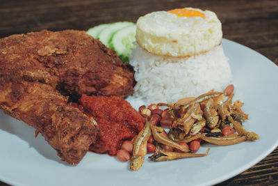 Close-up of food in plate