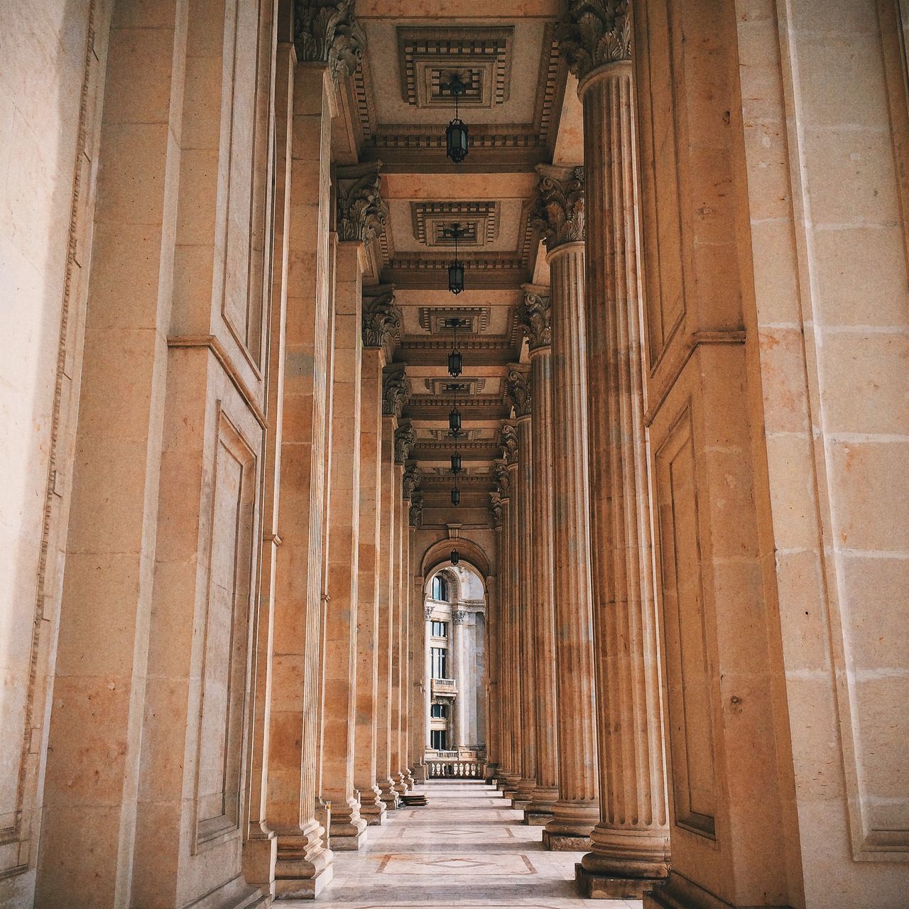 the way forward, architecture, indoors, built structure, diminishing perspective, corridor, vanishing point, narrow, colonnade, in a row, empty, steps, ceiling, architectural column, arch, column, history, long, old, absence