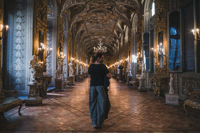 Full length of man standing in temple