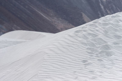 High angle view of sand dune