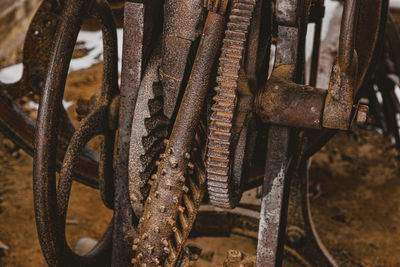 Old rusty hand farm equipment