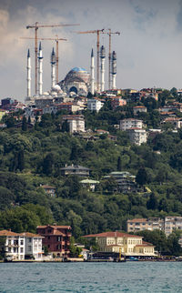 View of buildings against sky in city