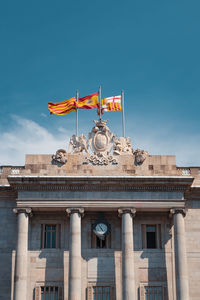 Low angle view of historical building against sky