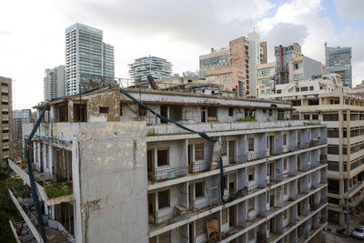 Low angle view of buildings against sky