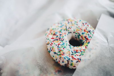 Close-up of multi colored cake