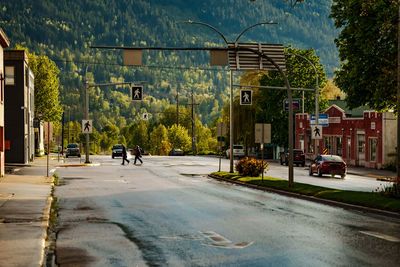 People walking on street in city