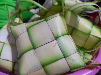 Full frame shot of wicker basket