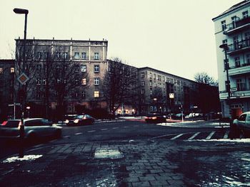 City street with buildings in background