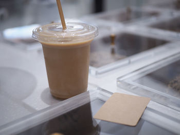 Close-up of drink on table