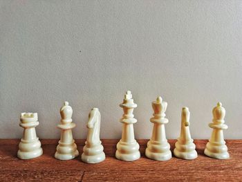 Full frame shot of chess pieces